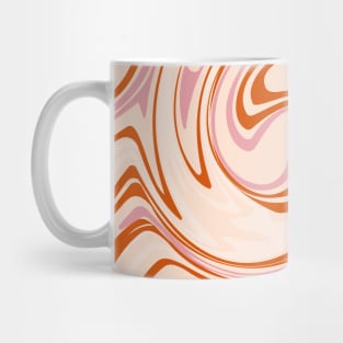 Retro Liquid Swirl Abstract Pattern. Hippie trippy swirl 70s. Mug